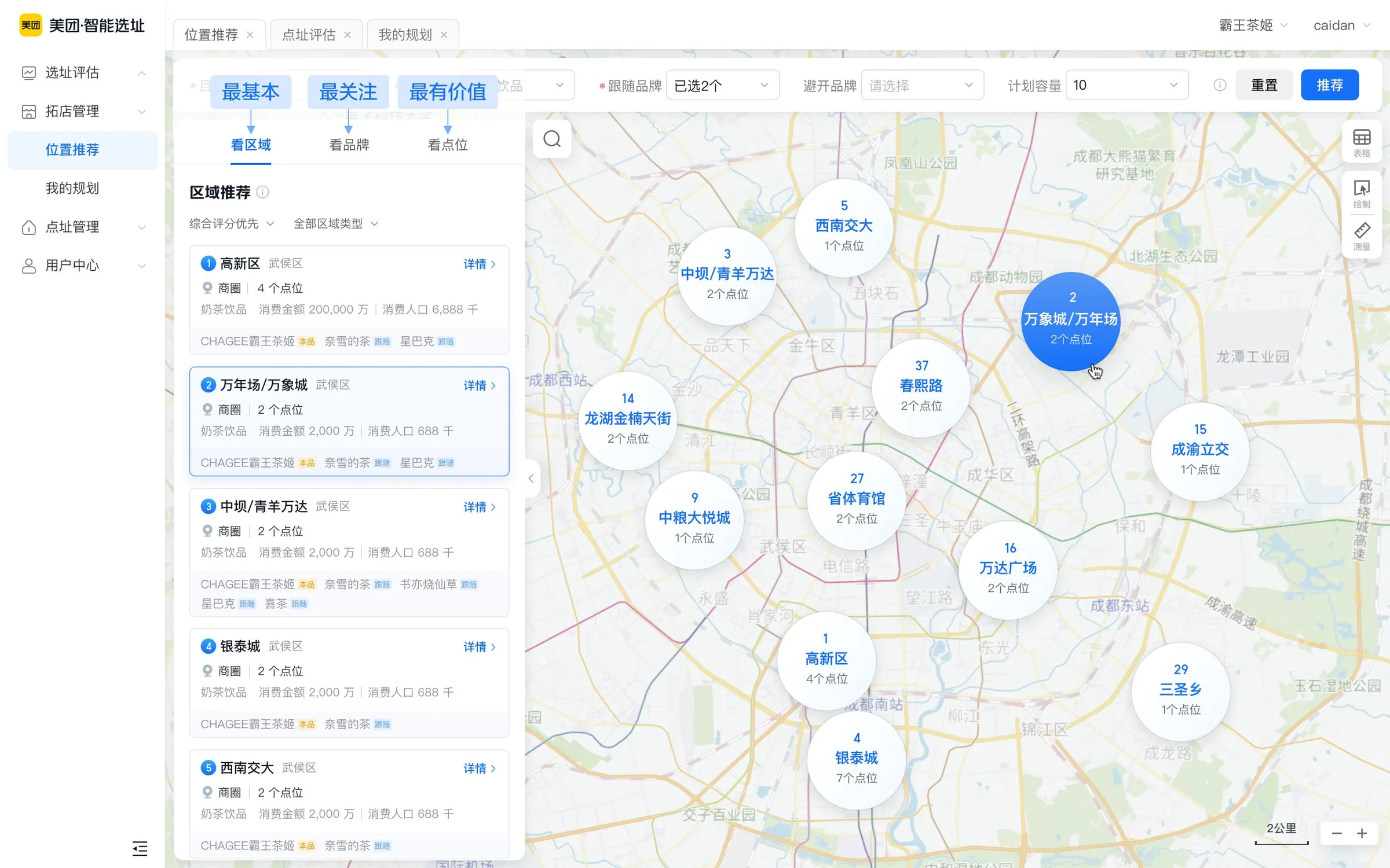 改版后:看区域、看品牌、看点位